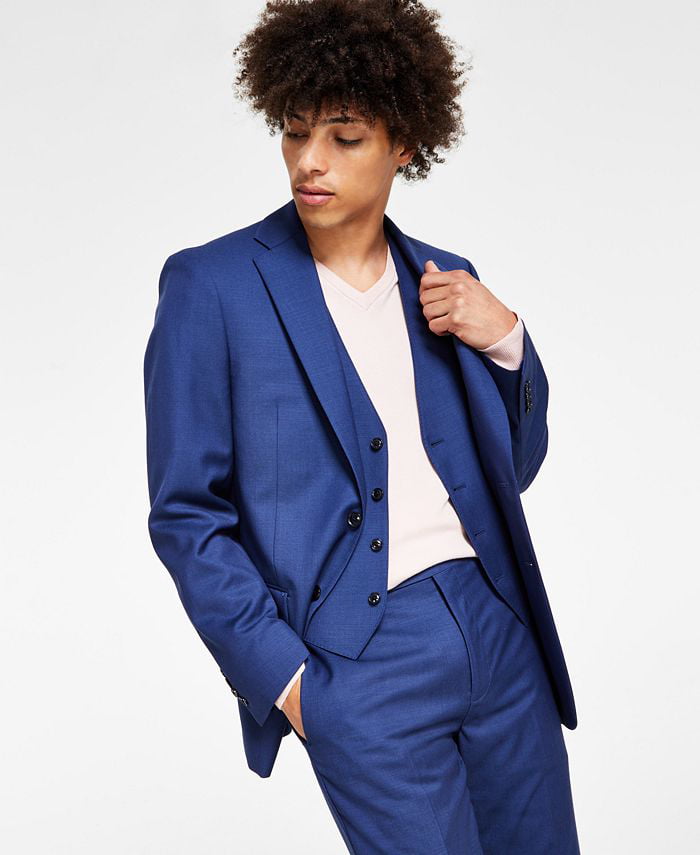 Calvin Klein Men's Infinite Stretch Solid Slim Fit Suit Jacket Blue ...