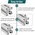 thumbnail image 4 of Tundralight 100Pcs T Slot Sliding Nuts, M8 Thread T Track Bolts T-Slot Track T Slot Nuts Sliding Nut T Track Screw for T-Slot Aluminum Extrusion, 4 of 5