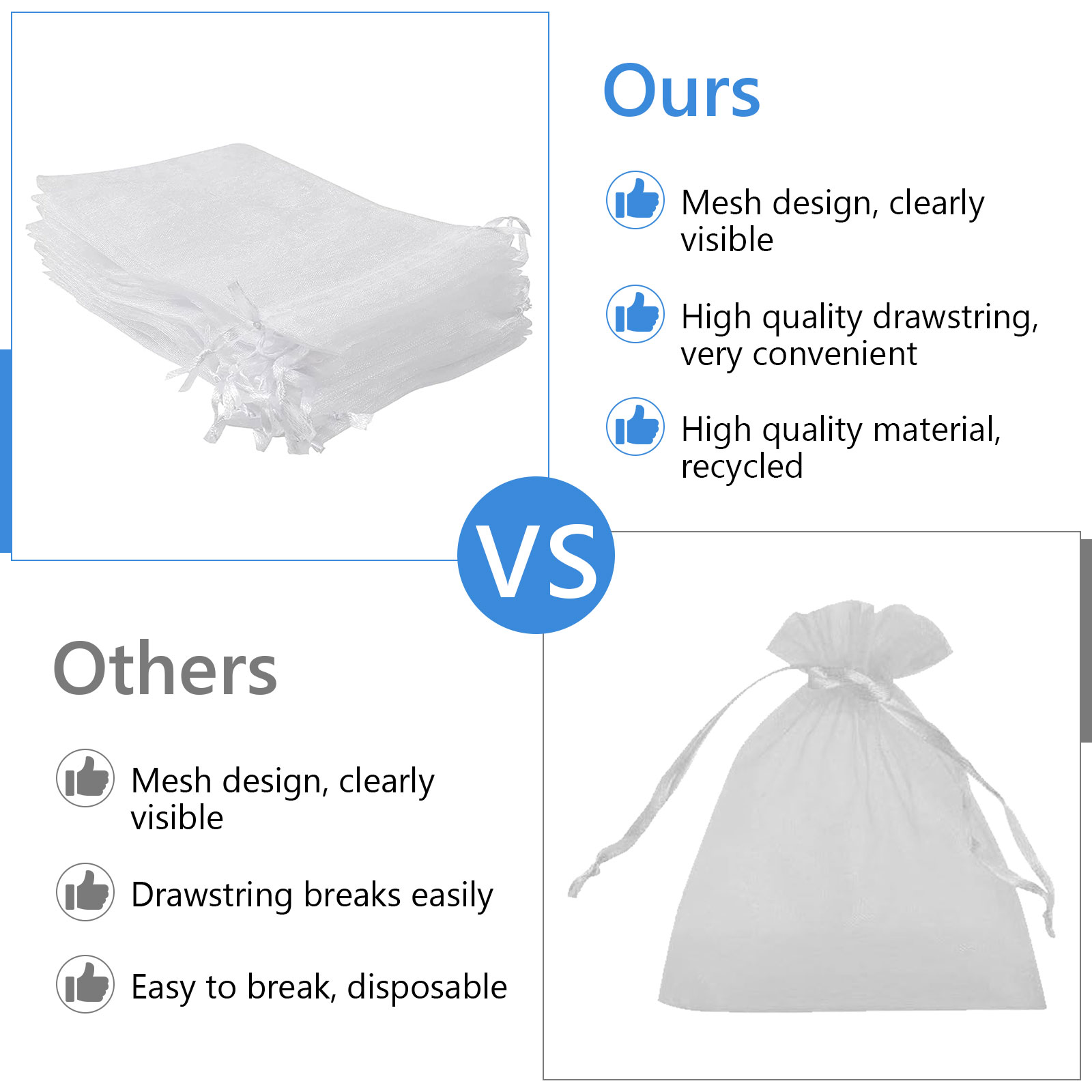 Tripumer Organza Drawstring Gift Bags, 100 Pack, 4x6 inch photo 6