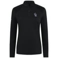 thumbnail image 2 of Women's Levelwear Black Colorado Rockies Power Insignia 2.0 Quarter-Zip Pullover Top, 2 of 3