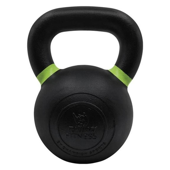 8 x 6 x 10 in. 50 lbs Iron Kettlebell with Green Handles