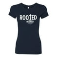 thumbnail image 2 of Wild Bobby Rooted in Christ Inspirational/Christian Women Slim Fit Junior Tee, Navy, Small, 2 of 5