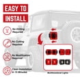 thumbnail image 4 of AMERICAN MODIFIED Smoked Cover Tunnel Tail Lights for Jeep Wrangler, 4 of 12