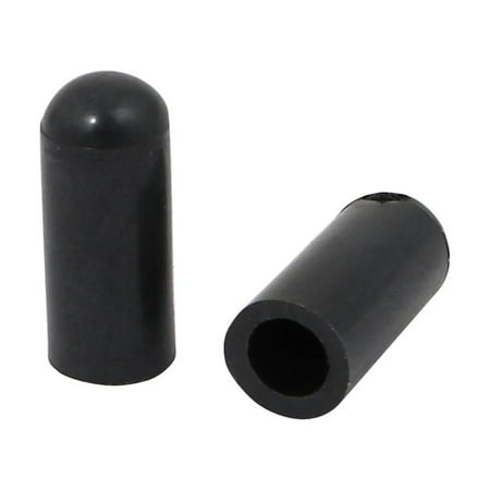 10pcs 4mm Dia Black PVC Rubber Round Cabinet Leg Insert Cover Protector