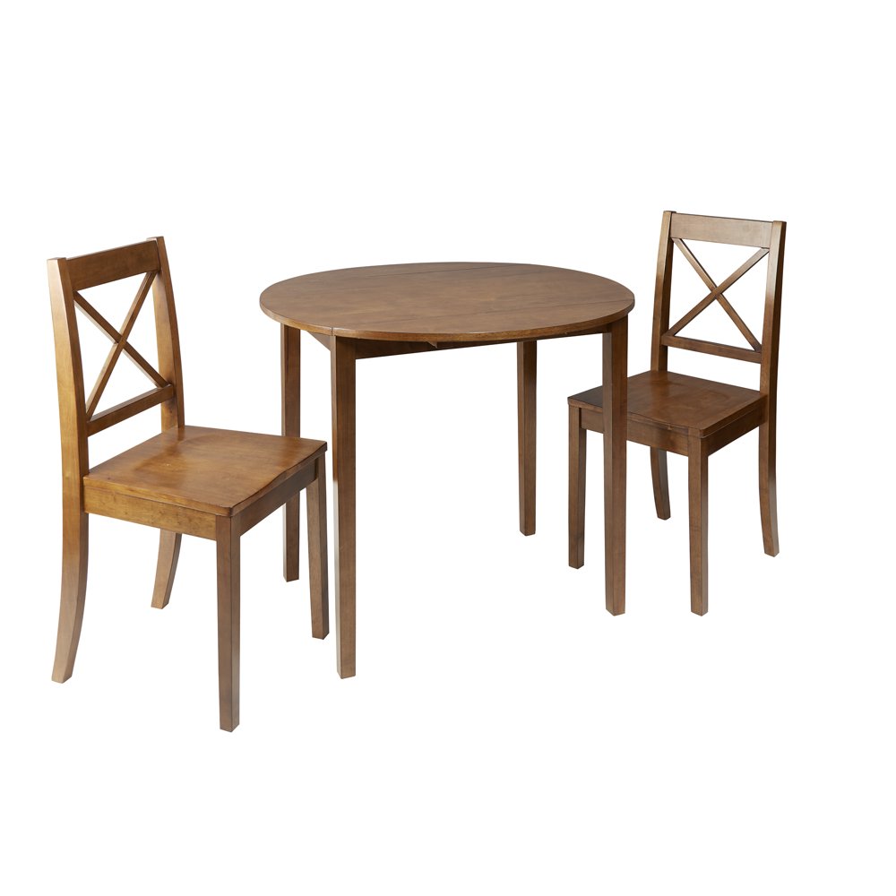 Murphy 3 Piece Drop Leaf Dining Set with XBack Chairs