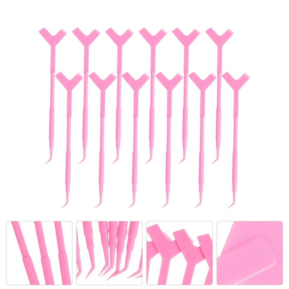 Raindrops Lash Lift Tool with Brush and Separator in Pink Color for Eyelash Perm Reusable PV Material