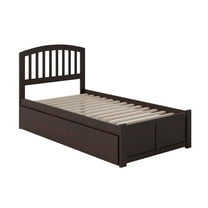 Richmond Twin Extra Long Bed with Footboard and Twin Extra Long Trundle in Espresso