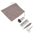 thumbnail image 4 of Juego De Cuidado Del Bigote, Kit De Cepillo De Corte De Barba Multifuncional Portátil De Acero Inoxidable 4 Piezas Para Peluquería Para Hombre Anggrek Beard Care Brush Set, 4 of 8