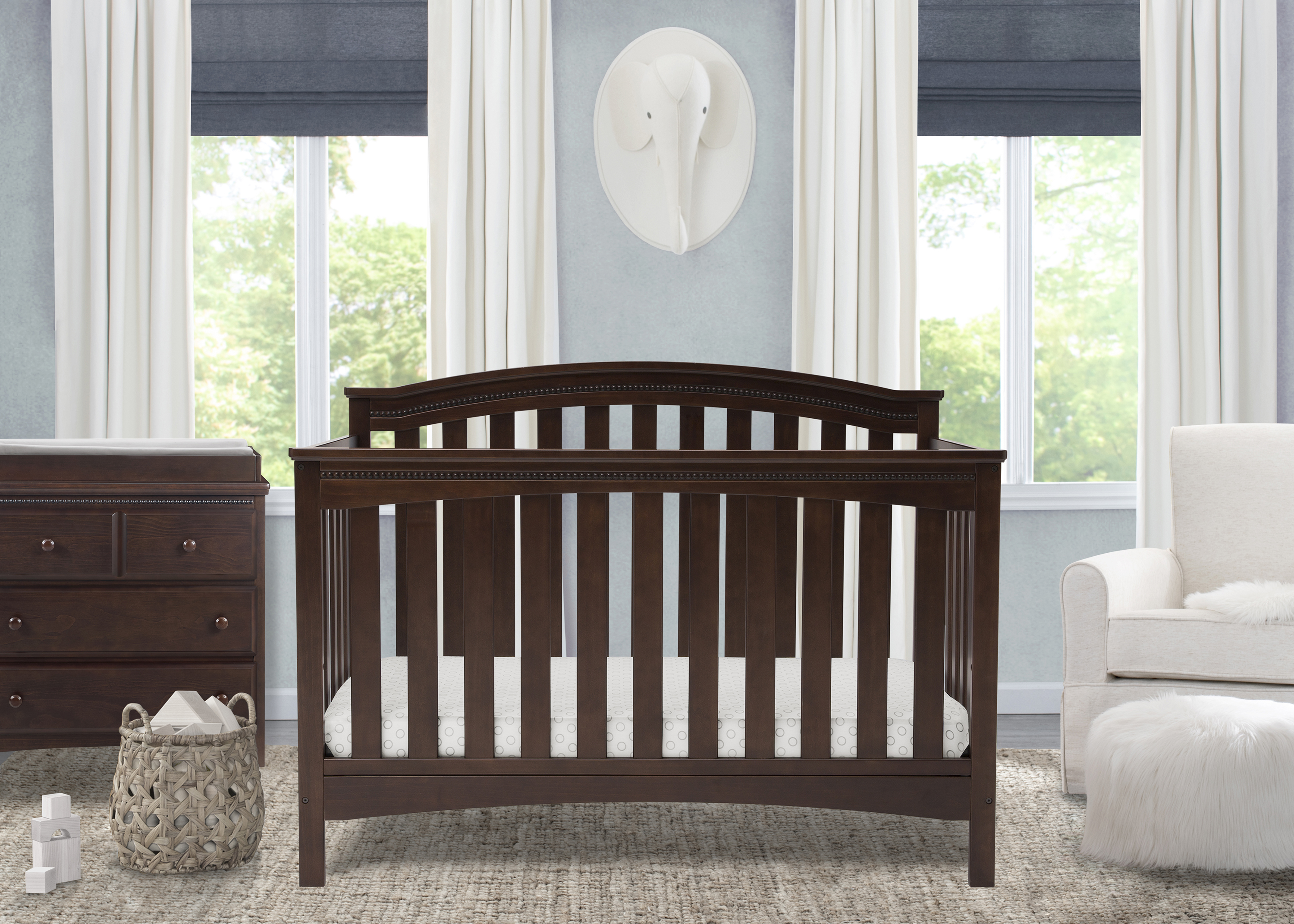 Delta Children Waverly 6-in-1 Convertible Baby Crib, Walnut Espresso - image 3 of 14