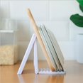 thumbnail image 3 of Soporte para utensilios de cocina CHAO Reposacucharas blanco tapa plegable base antideslizante 19,5 cm x 7 cm x 15,5 cm, 3 of 5