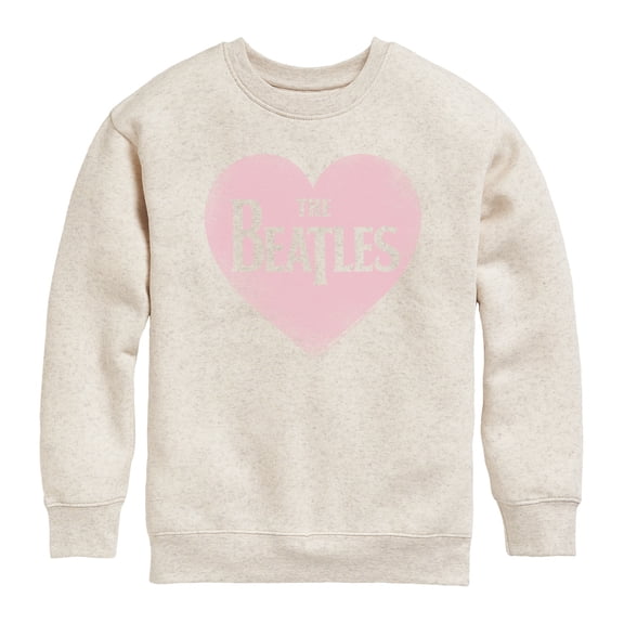 The Beatles - Beatles Heart Tonal Washed - Youth Boys Crew Fleece Sweatshirt