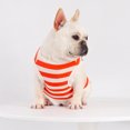 thumbnail image 4 of Camisa de verano de rayas finas para perros, adecuada para perros y gatos medianos y grandes, ropa ligera para mascotas, ropa suave, 4 of 5