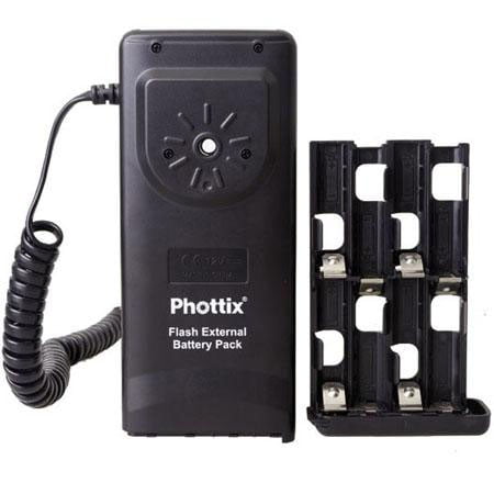 Phottix Flash External Battery Pack for Nikon, Uses 8 AA (Best Aa Batteries For Camera Flash)