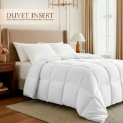 PEKUR All Season Comforter for Adults , Cozy & Lightweight,Box Stitched (Twin Size,White, 88x64)