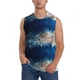 thumbnail image 3 of Uemuo White Jellyfish Dansing in the Ocean Pattern Men's Sleeveless T-Shirt,Muscle Athletic Tank Top, Moisture-wicking Quick-dry Breathable Classic Tee Top for Gym Run Outdoor Sports-Medium, 3 of 8