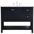 thumbnail image 4 of Elegant Decor Metropolis 42" Single Marble Top Bathroom Vanity in Black, 4 of 14