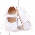 thumbnail image 4 of Biezeib Baby Girls Mary Jane Flats Cute Tulle Bow Princess Dress Shoes Non-Slip Crib Shoes for Infants, 4 of 6