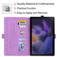 thumbnail image 2 of Butterfly Embossed PU Leather Case for Samsung Galaxy Tab A8 2021(10.5"), Allytech Full-Body Shockproof Drop Protection Cover with Card Slots/Photo Holder Kickstand Case for SM-X200/X205, Purple, 2 of 4