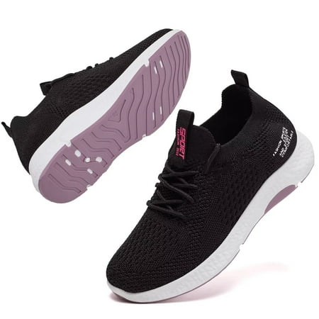 

HOBIBEAR Womens Running Shoes-Memory Foam Shoes Women for Indoor Outdoor Gym Purple 8