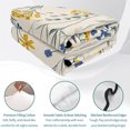 thumbnail image 4 of Full Quilt Set 78''x90'', Spring Florals Lightweight Bedspread Coverlet Set with 2 Pillow Shams, Watercolor Wildflowers Botanical Herbs Breathable All Season Quilt Bedding for Bedroom/Guest Room, 4 of 9