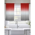 thumbnail image 5 of Red Gray Ombre Sheer Curtains 45 Inch Length 2 Panels Set for Living Room/Bedroom, Modern Gradient Abstract Art Semi Curtain Sheers Drapes Rod Pocket Curtains Window Treatment Set 52''x45''x2, 5 of 7