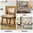thumbnail image 6 of Tina's Home 2 Pieces Reversible Back Rattan Dining Chairs with Solid Wood Legs, Farmhouse Kitchen & Living Room Accent Chair, Acorn, 6 of 9