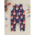 thumbnail image 4 of Bslissey Baby Girls Christmas Strap Jumpsuits Sleeveless Santa Claus/Doll/Truck Print Rompers 3M 6M 12M 18M Infant Casual Overalls Cute Daily Clothes, 4 of 8