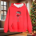thumbnail image 4 of Cowsor Cute Hoodie for Teen Girls Trendy Bow Print Preppy Hooded Sweatshirts Kids Pullover Long Sleeve School Outfits, 4 of 6