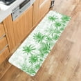 thumbnail image 5 of Kitchen Rugs and Mats,Green Palm Tree Summer Tropical Plant 2 Piece Anti Fatigue Area Runner Rug Set Comfort Standing Floor Mat,Watercolor Botanical Non Slip Absorbent Doormats for Laundry/Bathroom, 5 of 6