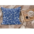 thumbnail image 2 of Anchor Fluffy Throw Pillow Cushion Cover, Sea Anchor with Weird Modern Lines Marine Life Equipments Sailing Hope Image, Rectangle Accent Pillow Case, 26" x 16", Azure Blue White, by Ambesonne, 2 of 5