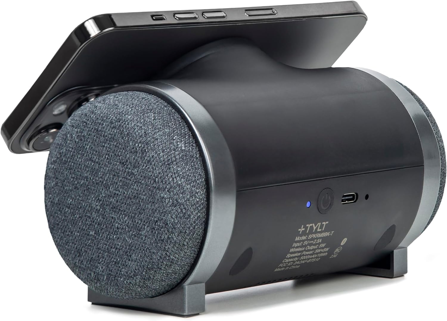 TYLT MagBoom 10W Magnetic Bluetooth Portable Speaker for iPhone, iPad, Google Pixel, Samsung Galaxy (Black)