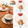 thumbnail image 3 of SKYSONIC Funny Bull Heart Pot Holders Trivets, 2 Pcs Heat Resistant Trivets,Funny Animal Balloon Cotton Thread Weave Mats for Hot Pads Pans Pot Bowl Teapot for Kitchen Decor, 3 of 7