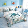 thumbnail image 2 of Manfei Watercolor Octopus Underwater Coral Seashell Twin Bedding Sets for Kids Boys and Girls, Nautical Marine Life Print Bedding Comforter Set, Stars Reversible 7 Pieces, 2 of 6