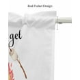 thumbnail image 5 of Barbecue Camping Linen Curtain Valance for Bedroom/Bathroom/Kitchen/Office/Living/Dining Room Windows,Spring Summer Sausage Candy Watercolor Pocket Topper Drapes Decorative Cafe Drapery Panel 42x12, 5 of 6