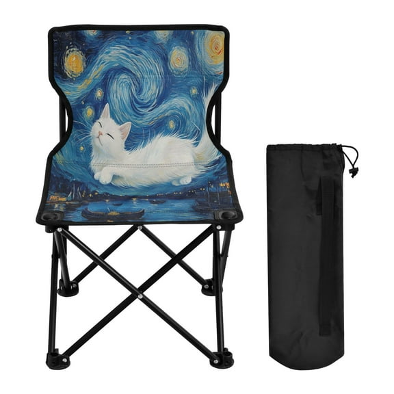 BZSMCE Camping Chairs Modern Dreaming Among The Stars Pattern Folding chair