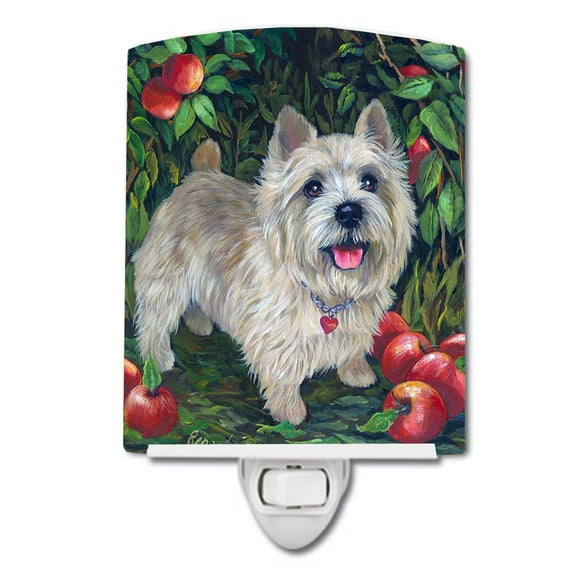 Caroline's Treasures PPP3116CNL Norwich Terrier Apple Grove Ceramic Night Light, 6x4x3", multicolor