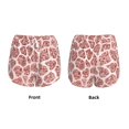thumbnail image 3 of Pofeuu Rose Gold Abstract Spots Print Women's Athletic Shorts Running Workout Shorts Tummy Control Quick Dry Gym Shorts with Pockets Double layer sports shorts-Small, 3 of 7