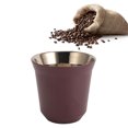 thumbnail image 1 of Taza Demitasse de Acero inoxidable, doble Pared, Reutilizable, Apilable, Acabado de Espejo, Apta Para Lavavajillas para Café, Té, Fácil Almacenamiento, Al Aire Libre, 1 of 7