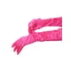 thumbnail image 4 of GUANTES LARGOS DE SATÉN BRILLANTE PARA MUJERES INSPIRADOS EN CHIC, CON PLIEGUES, DE DEDO COMPLETO, TAMAÑO ÚNICO, ROSA FUERTE, 4 of 6