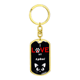 thumbnail image 4 of I Love My Lykoi Cat Stainless Steel or 18k Gold Premium Swivel Dog Tag Keychain, 4 of 16