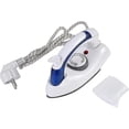 thumbnail image 1 of Travel Steam Iron - Portable Compact Foldable Steam Travel Iron With Ergonomic Folding Handle And Non-stick Soleplate For Home Use And Travel, 700w(eu, 1 of 5