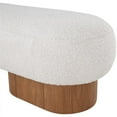 thumbnail image 6 of Meridian Furniture Robertson Cream Boucle Fabric Bench, 6 of 17