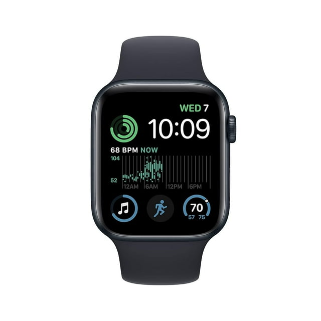 Open Box - Apple Watch SE 2nd Gen GPS 44mm Midnight Aluminum Case with Midnight Sport Band