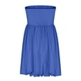 thumbnail image 5 of Sakmal Cocktail Dresses for Women 2025 Mini Sleeveless Boat Neck Ruffle Blue Dresses ,Sizes S-2XL, 5 of 8