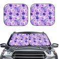 thumbnail image 2 of Easygdp Violet for 2 PCS Foldable Car Sun Shade Front Windshield Sun Protection Cover for Car, SUV, Truck-Large, 2 of 6
