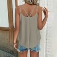 thumbnail image 5 of XIAfhje Tank Tops For Women 2024 Camisole Tops Womens Tops Tank Top Round Neck Solid Color Casual Loose Sleeveless T-Shirts Summer Flowy Spaghetti Strap Tank Top, 5 of 6