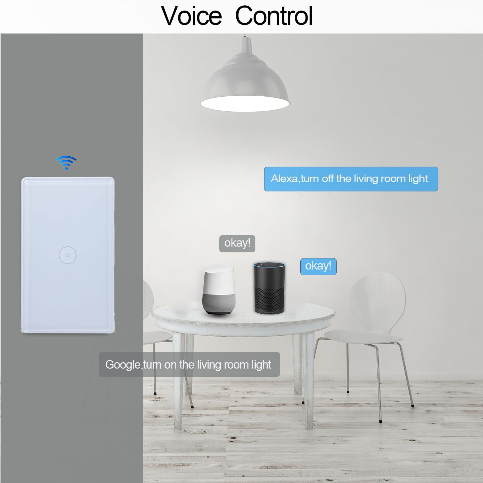 Gantch ZigBee Smart Touch Wall Light Switch,Requires Tuya ZigBee Hub,N+L Wiring,No Capacitor,Smart Life Tuya 1/2/3/4 Way Remote Control, Work with Alexa Google Home, 2MQTT,1 Gang White