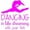Pink, variant on Dancing Decorative Wall Decals | Girl's Dance Sticker 20"x18" [Dance2]