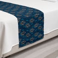 thumbnail image 2 of Floral Bed Runner, Abstract Design Flower Petals with Oriental Inspiration Repeating Pattern, Decorative Accent Bedding Scarf for Hotels Homes and Guestrooms, Twin, Night Blue Multicolor, by Ambesonne, 2 of 2