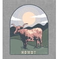 thumbnail image 5 of Western Howdy Cow Long Sleeve Adult Hooded Sweatshirt-Medium-Heather Gray, 5 of 6